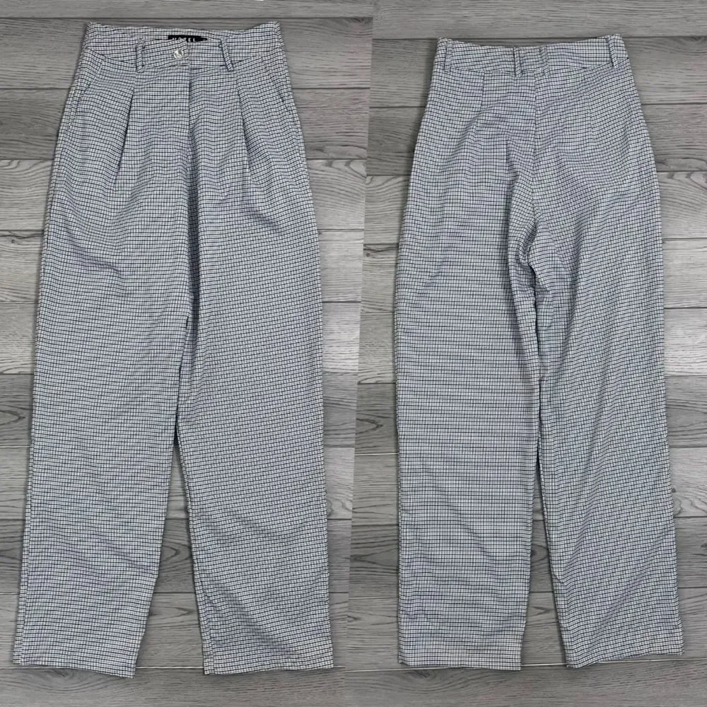 Motel Maiwa Women Size S Gray Herringbone Plaid Oversized Blazer Sakila Trouser